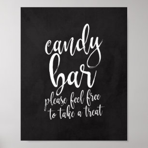 Candy Bar Chalkboard Script 8x10 Wedding Sign Poster