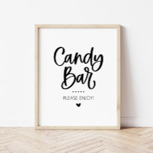 Candy Bar Gastgeschenk Sign