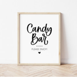 Candy Bar Gastgeschenk Sign Poster