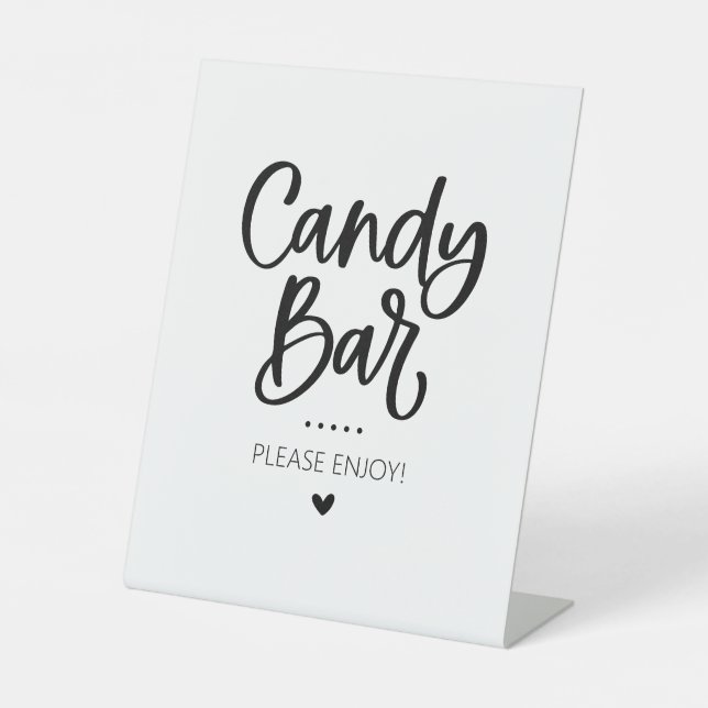 Candy Bar Gastgeschenk Sign Sockelschild (Vorderseite)