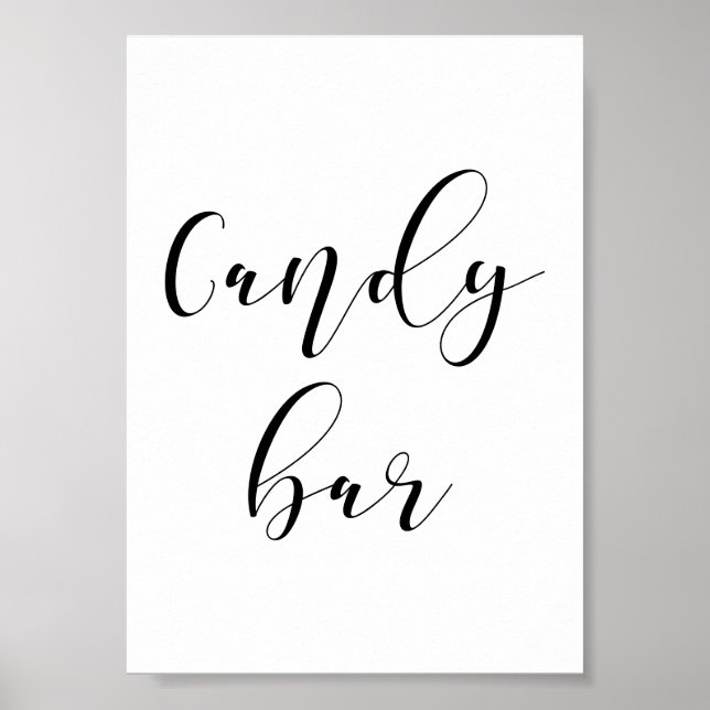 Candy-Bar-Hochzeitszeichen Poster (Vorne)