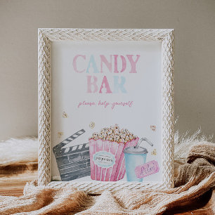 Candy Bar Movie Party Sign Digital oder gedruckt Poster