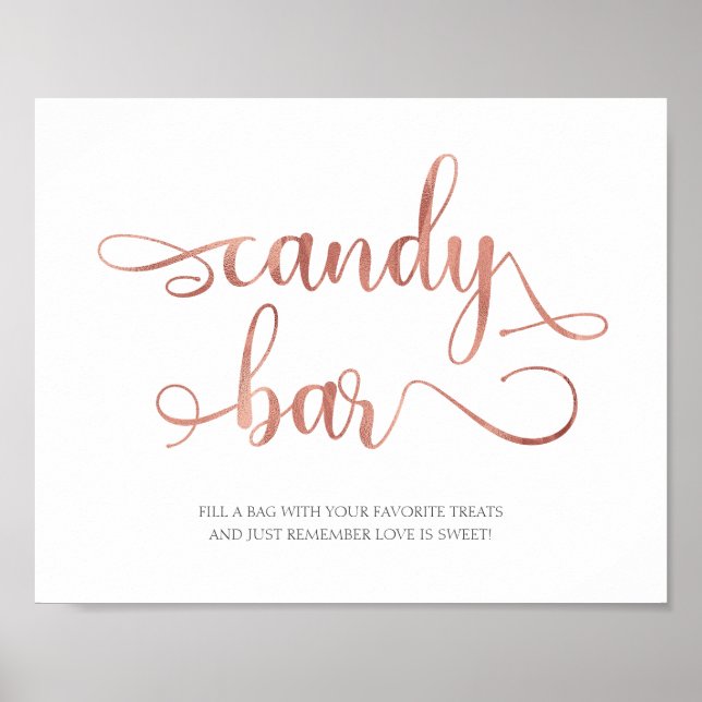 Candy Bar Rose Gold Poster (Vorne)