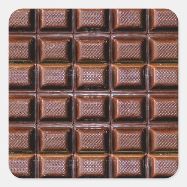 Candy Bar Squares Quadratischer Aufkleber (Vorderseite)