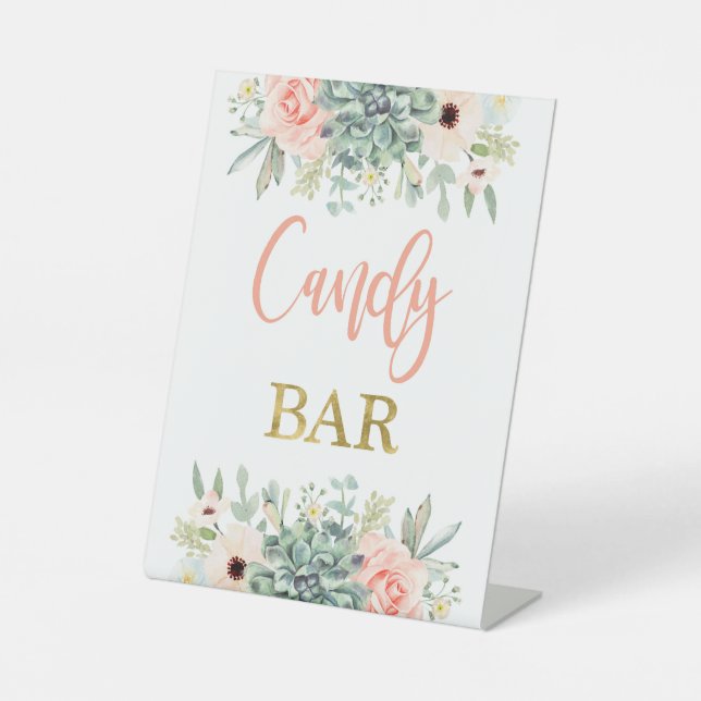 Candy Bar Succulents Sockelschild (Vorderseite)