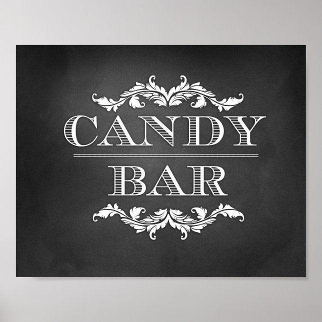 Candy Bar Table Sign 8x10 Poster (Vorne)