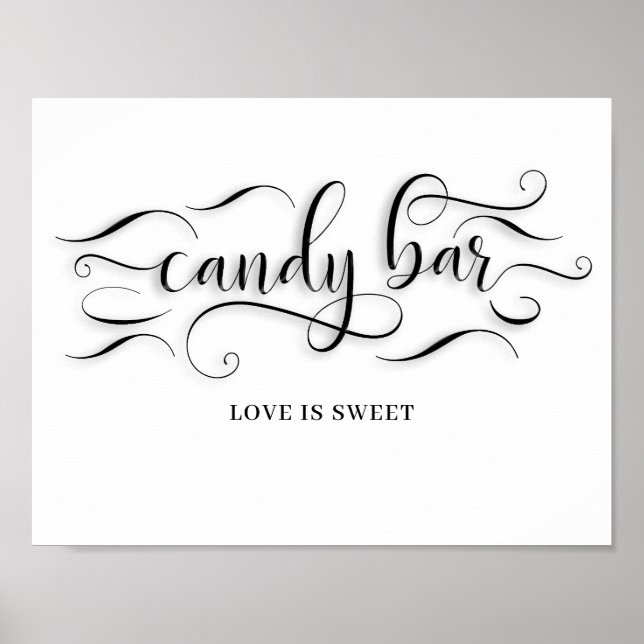Candy Bar Wedding Day Sign Poster (Vorne)