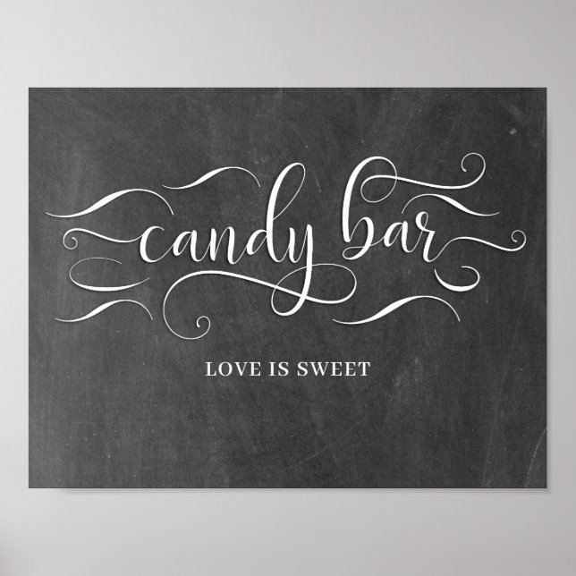 Candy Bar Wedding Day Sign Poster (Vorne)