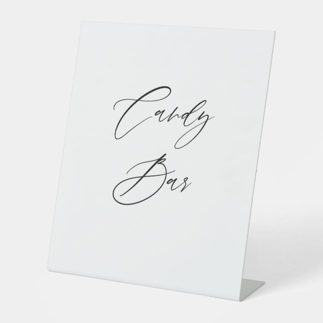 Candy Bar Wedding Sign | Dessert Table Sign  Sockelschild (Vorderseite)