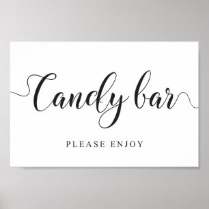Candy Bar Wedding Sign Süßigkeiten Bag Poster