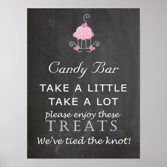 Candy Bar Wedding - Tafel Poster (Vorne)