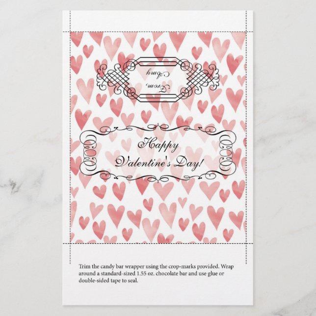 Candy Bar Wrapper | Valentinstag Flyer (Vorne)