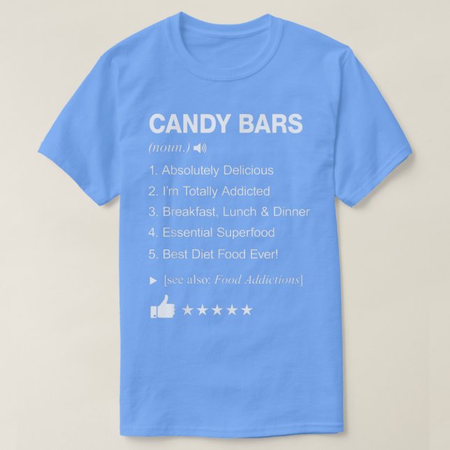 Candy Bars Definition: Funny T-Shirt (Design vorne)