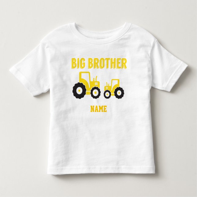 Candy Big Brother Traktor lernen Kleinkind T-shirt (Vorderseite)