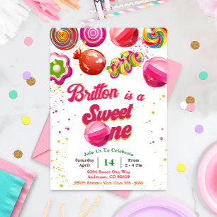 Candy Birthday Einladung Sweet One Party