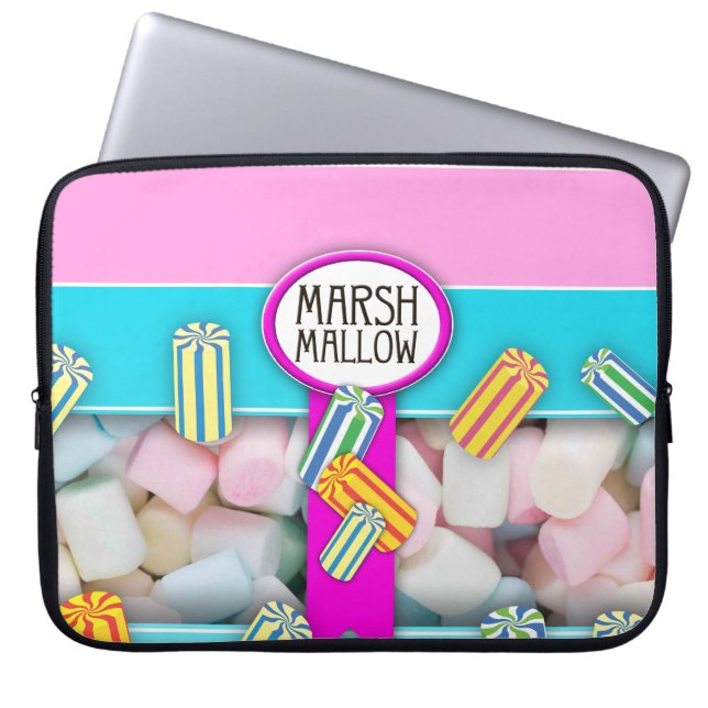Candy Box Marshmallow Laptop Bag Laptopschutzhülle (Vorderseite)