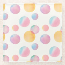 Candy Bubbles Glass Untersetzer