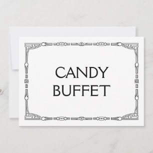 "Candy Buffet" Art Deco Stil Hochzeitszeichen