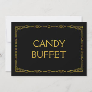 "Candy Buffet" Art Gold Deko Style Wedding Sign