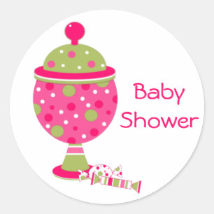 Candy Buffet Babydusche Umschlag Aufkleber