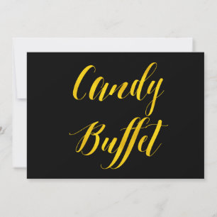 "Candy Buffet" Imitate Gold Foil Chic Wedding Sign