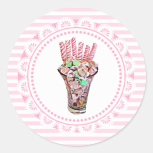 Candy Buffet Pink Whimsical Stickers