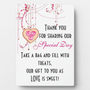 Candy Buffet Sign Fotoplatte