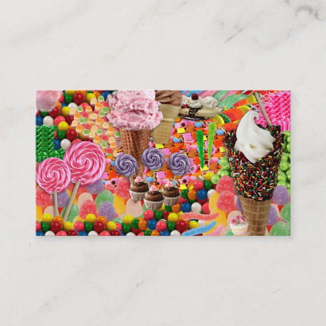 Candy Business Card Rosa Visitenkarte (Vorderseite)