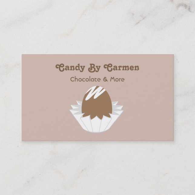 Candy Business Card - Schokolade Visitenkarte (Vorderseite)