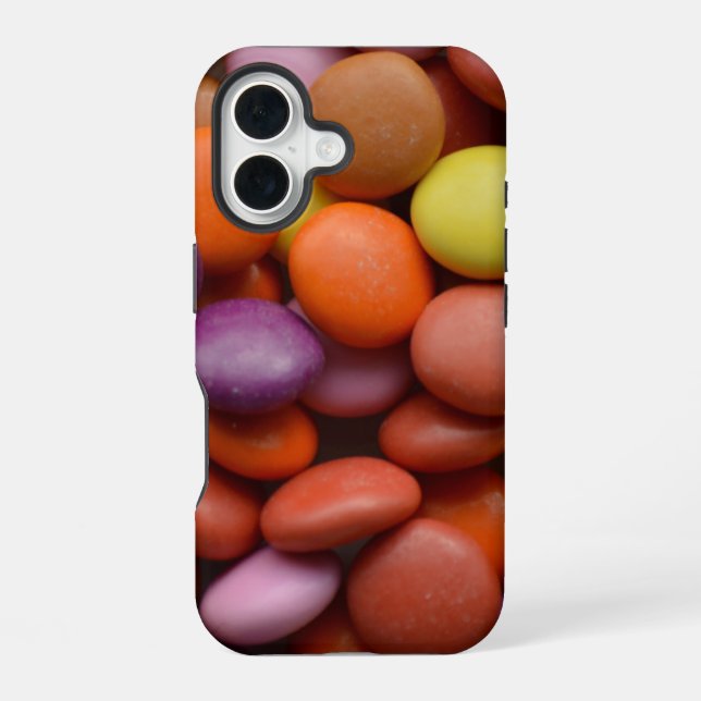 Candy Buttons iPhone 16 Hülle (Rückseite)