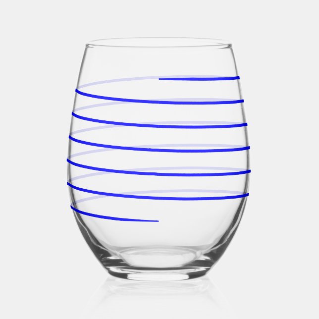 Candy Can Blue Striping Weinbrille Weinglas Ohne Stiel (Rechts)
