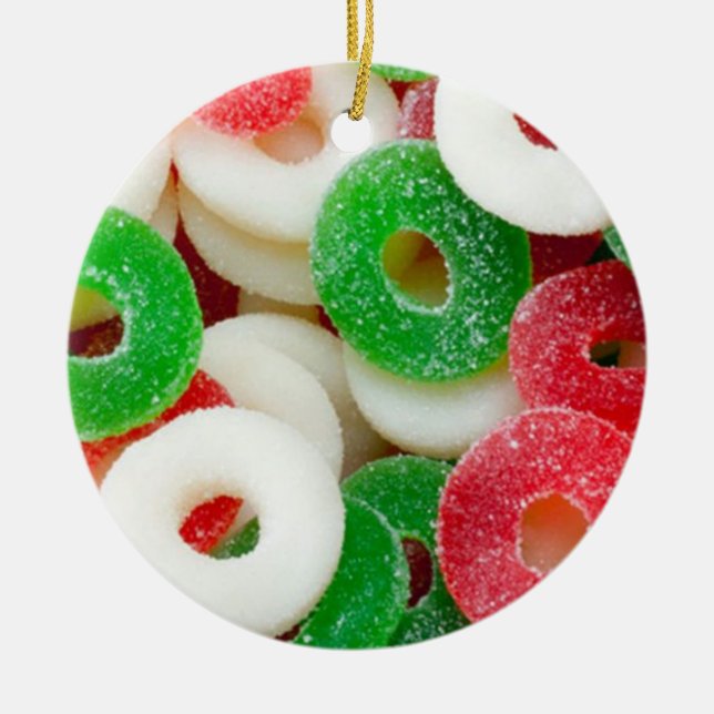 ***CANDY CANDY CANDY** CHRISTMAS ORNANAMENT KERAMIK ORNAMENT (Vorne)