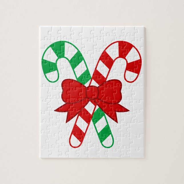 Candy Cane 8x10 Foto Puzzle mit Geschenkboxen (Vertikal)