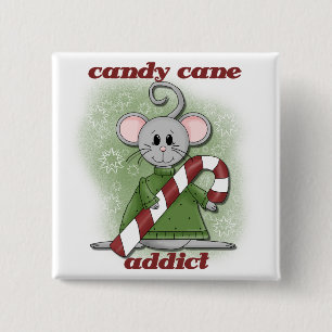 Candy Cane Addict Tshirts und Geschenke Button