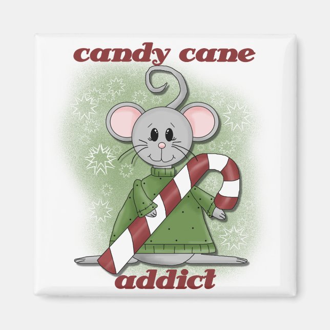 Candy Cane Addict Tshirts und Geschenke Magnet (Vorne)