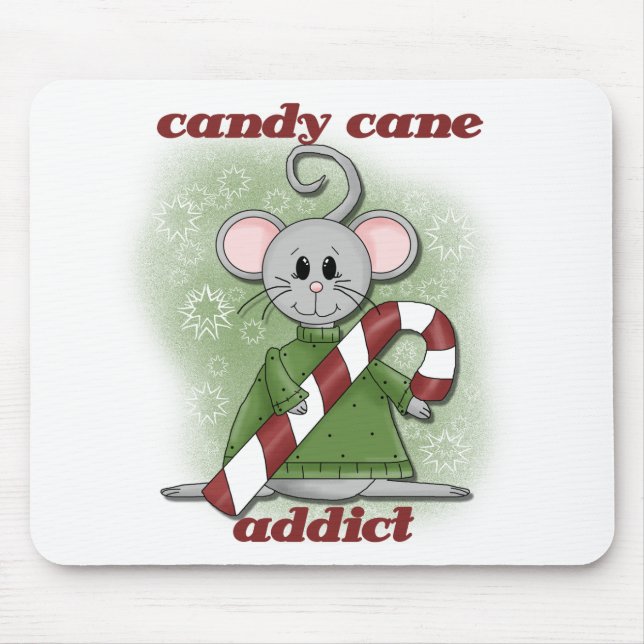Candy Cane Addict Tshirts und Geschenke Mousepad (Vorne)