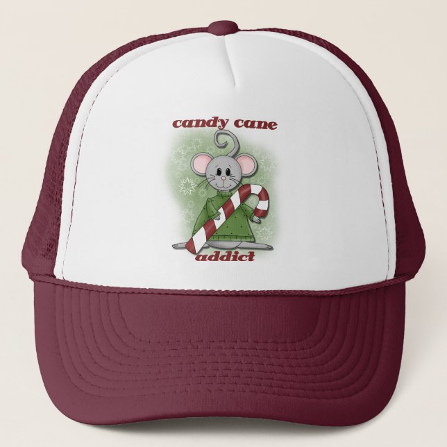 Candy Cane Addict Tshirts und Geschenke Truckerkappe (Vorderseite)