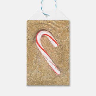 Candy Cane am Strand Geschenkanhänger