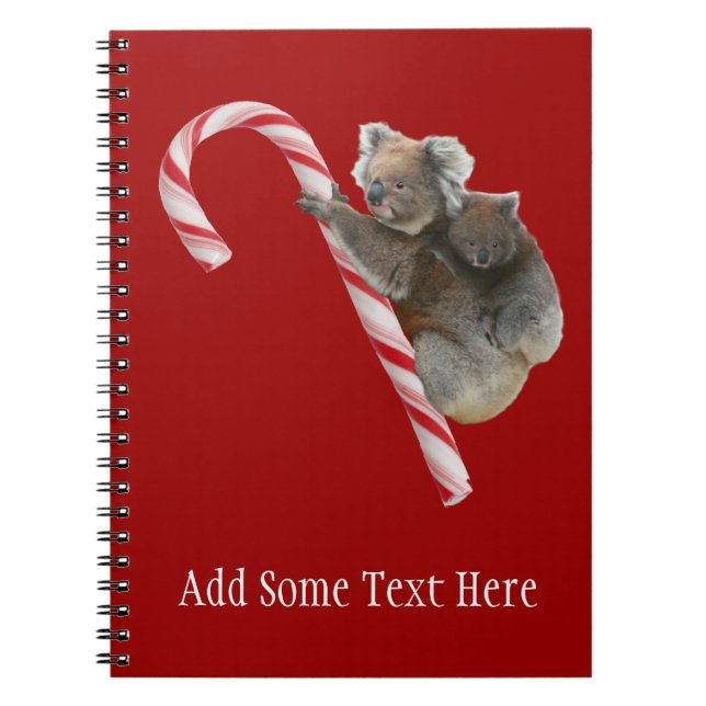 Candy Cane Australian Koala Bears Notizblock (Vorderseite)