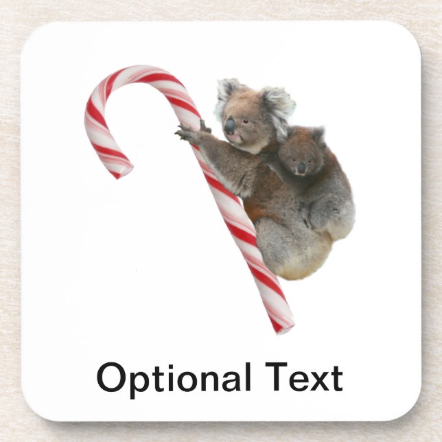 Candy Cane Australian Koala Bears Untersetzer (Vorderseite)