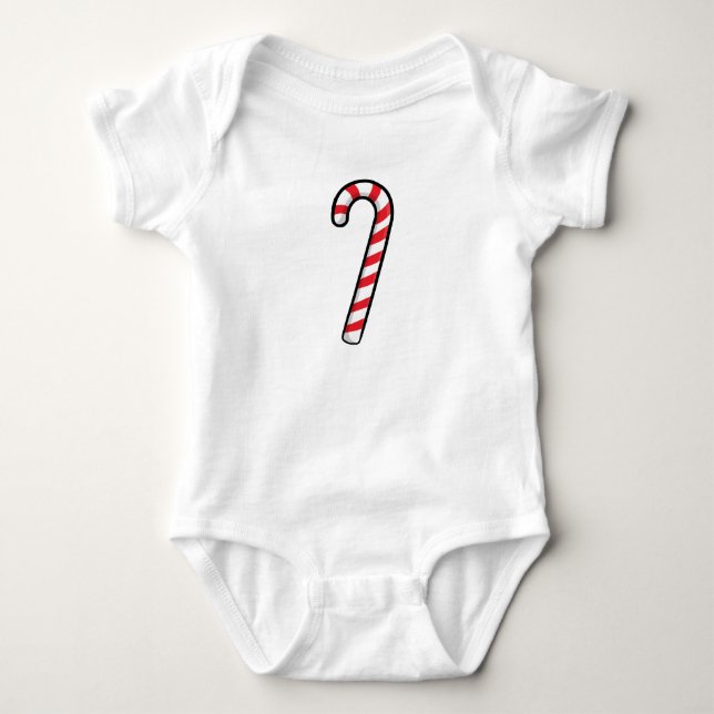 Candy Cane Baby Strampler (Vorderseite)