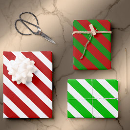 Candy Cane Basics - Geschenkwrap für klassische St Geschenkpapier Set