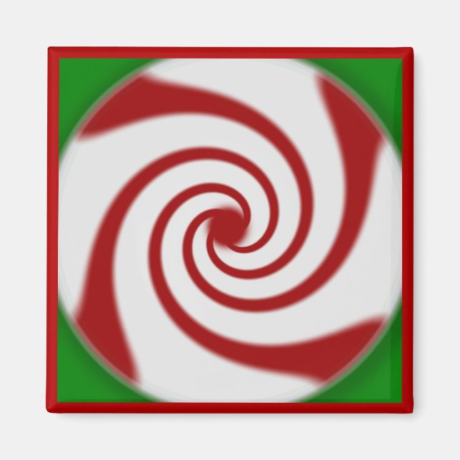 Candy Cane Basics Peppermint Drop Magnet (Vorne)