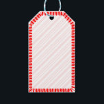 Candy Cane Border Christmas Blank Custom Geschenkanhänger<br><div class="desc">Kantenmuster im Rahmen. Weihnachts-Geschenketiketten. Handgezeichnet Design. Leere vorne und hinten. Fügen Sie Ihren Text oder Ihre handgeschriebene Nachricht zur Anpassung hinzu</div>
