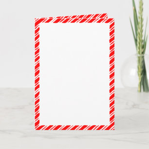 Candy Cane Border Christmas Blank Custom Text Einladung
