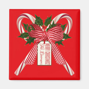 Candy Cane Bouquet Weihnachten wünscht Magnet