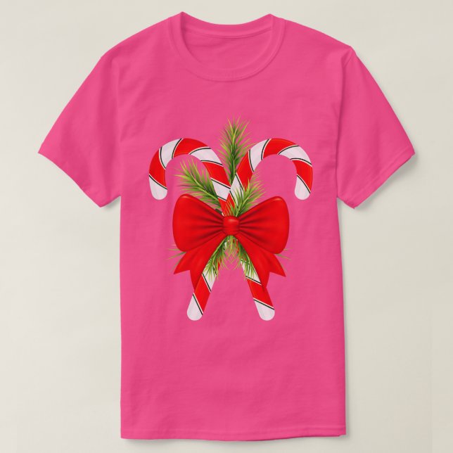 Candy Cane Bow 1 T-Shirt (Design vorne)