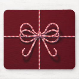 Candy Cane Bow Mouse Pad Mousepad