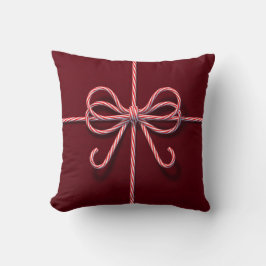Candy Cane Bow Throw Kissen
