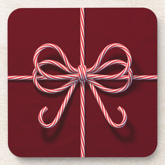 Candy Cane Bow Untersetzer (Vorderseite)